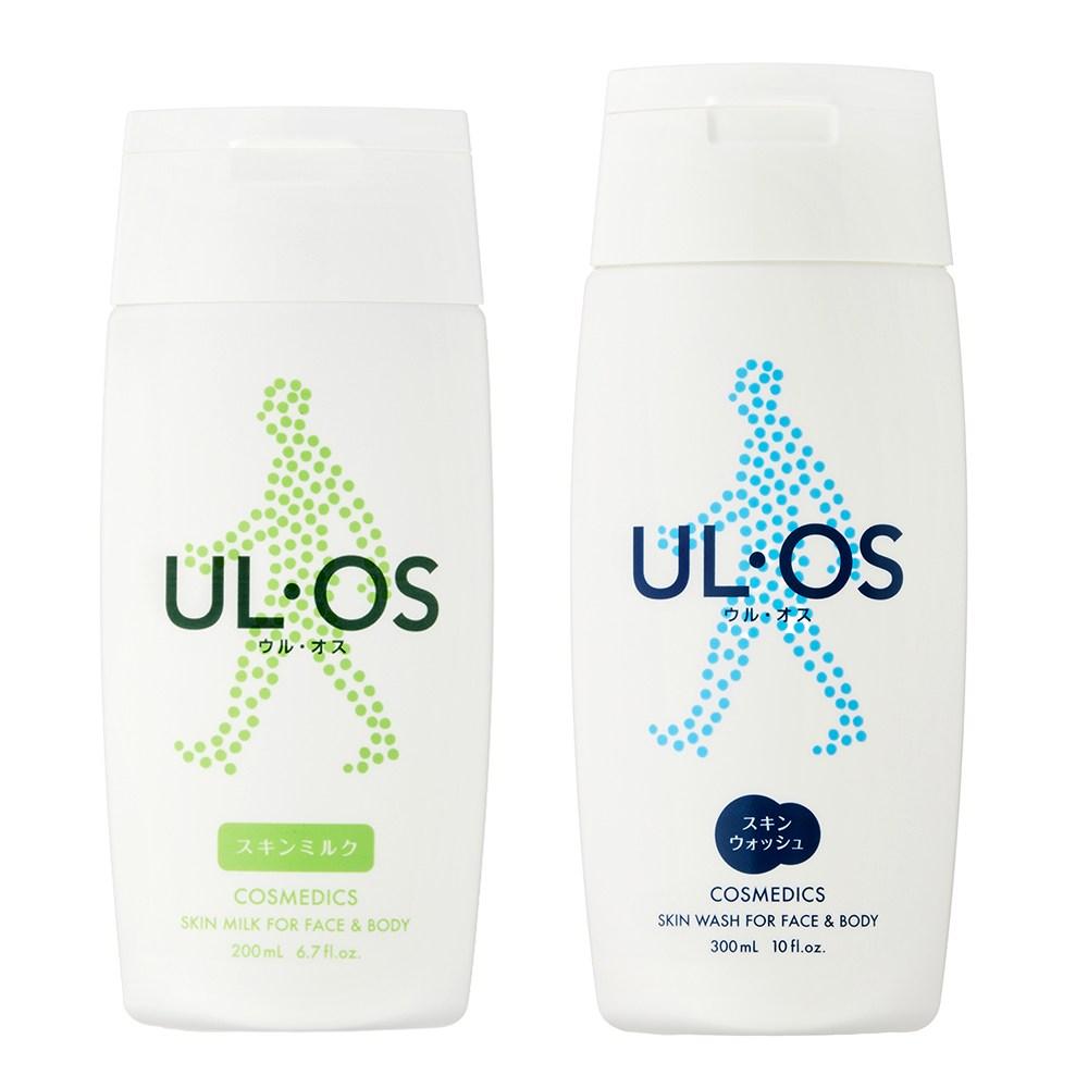 Uruos Basic 2-Piece Set for Normal to Dry Skin: Skin Milk 200ml + Skin Wash 300ml (1 Set)
