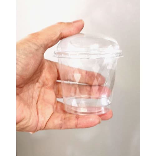 Set of 20 Made In Japan, Lidded Dessert Cups, Pudding Cups, Heat-Resistant, Slightly Larger Jelly Cups, Plastic, DC150-20