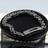 Hiphop Chunky Byzantine Bracelets,Retro 8mm Stainless Steel Braided Link Wristband,Punk Vintage Jewelry Gift for Men Boys