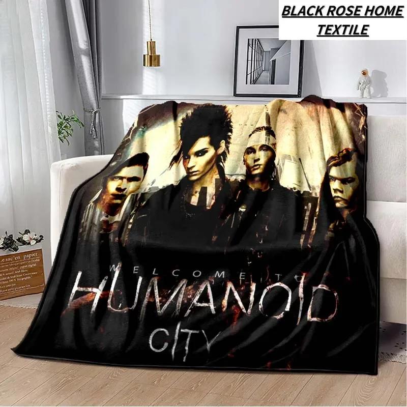 Coperta Artistica di Moda Tokio Hotel Rock Band Lenzuolo di Lusso per Camera da Letto Coperta Calda per Viaggi all'Aperto Campeggio Picnic Pausa Pranzo