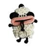 Lustige Wurstmundpuppen-Serie Häkeltasche Schlüsselanhänger für Autoschlüssel Halter Handgefertigte Stricktasche Kreative Geschenke Großhandel