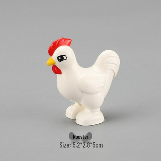 Gegele Lego-Compatible Building Blocks: Large Particles & Small Animal Accessories - Ocean, Zoo, Dinosaur Educational Toys