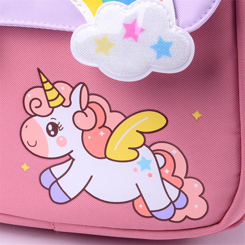 3 till 6 år gammal förskoleväska Regnbåge Tecknad ryggsäck Barnryggsäck