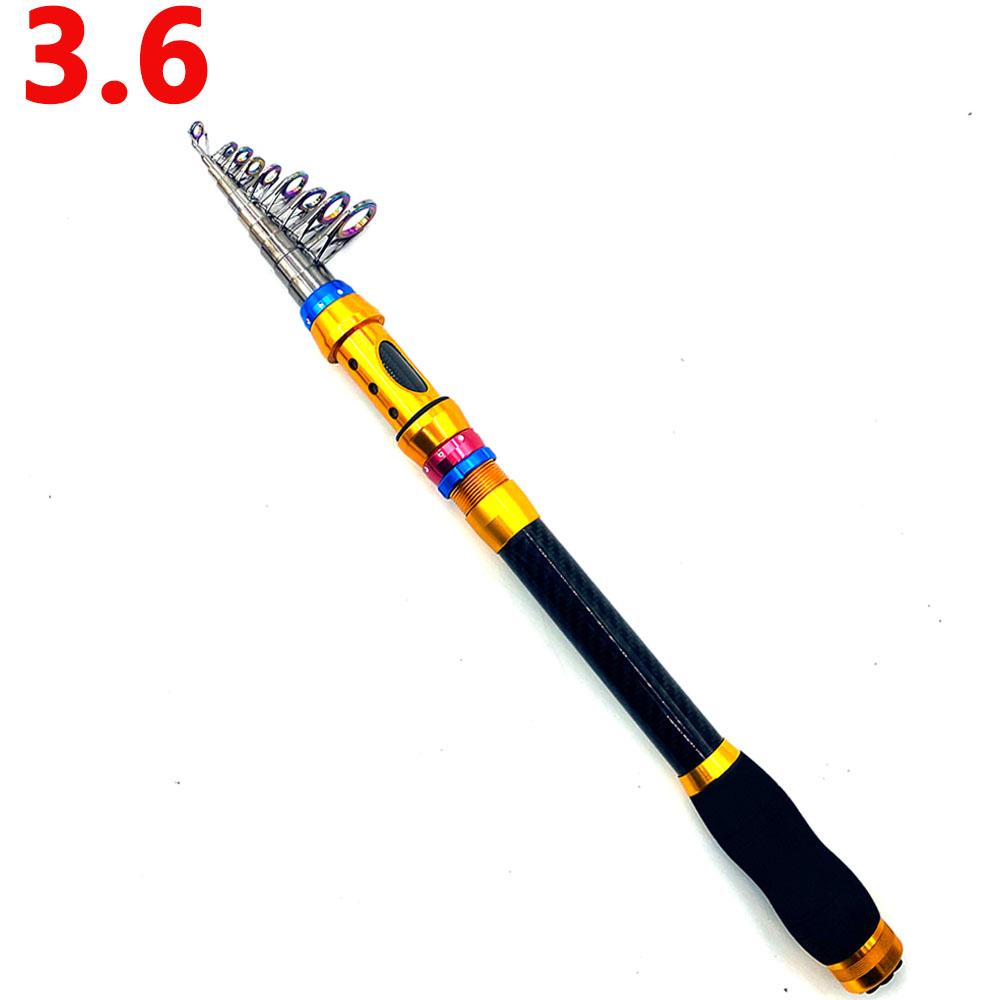 1.8m-3.6m Telescopic spinning rod carbon Fishing Rod Telescopic Fishing Rod Portable Bass Fishing Rods for Trout Carp Fishing Fishing Tackle