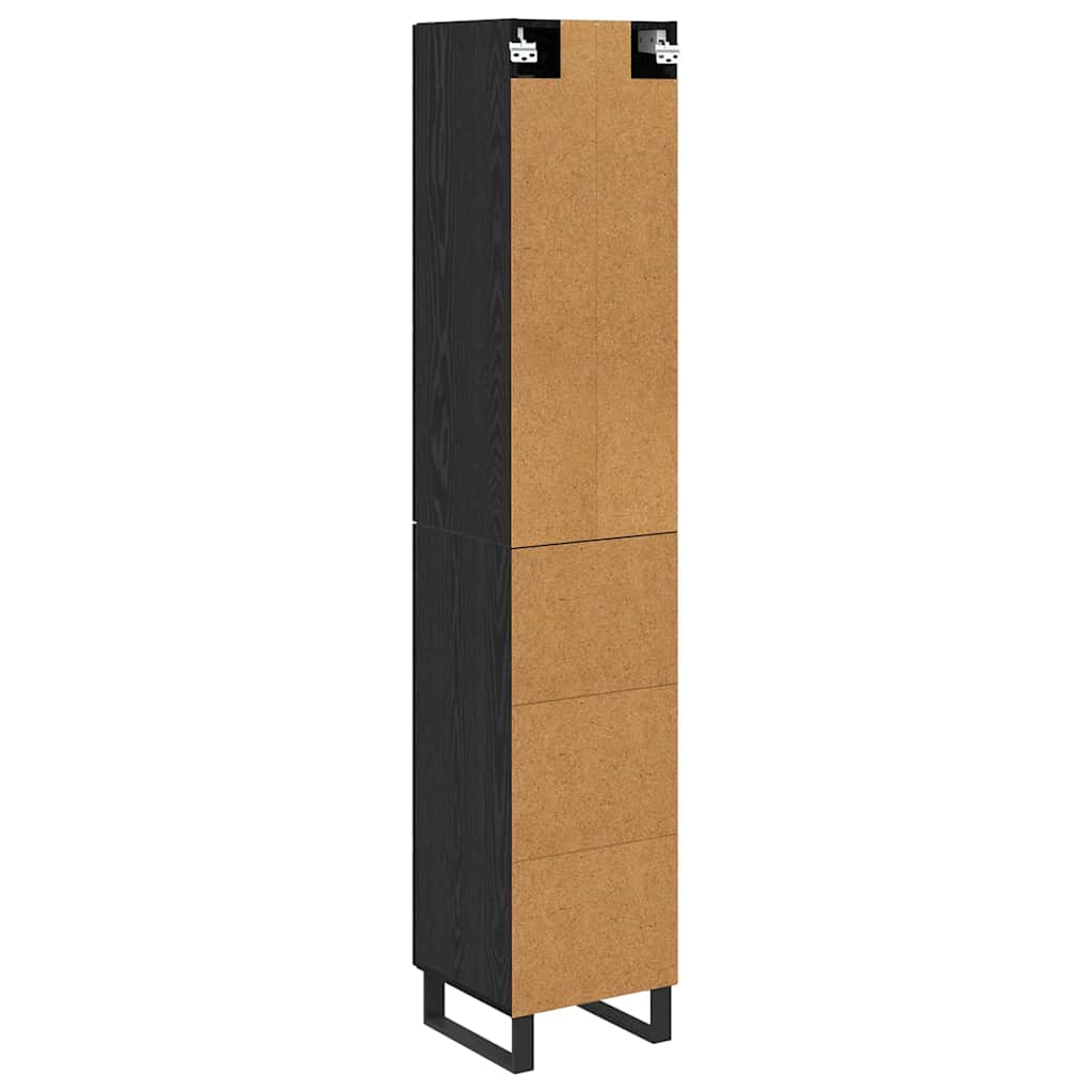 Highboard Black Oak Effect 34.5 x 34 x 180 cm Particleboard