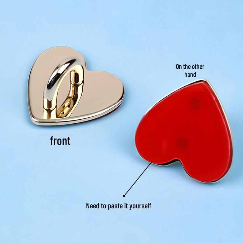 Apple Phone Case with Creative Non-Slip Anti-Drop Buckle and Heart Ring Holder