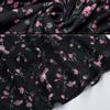 Women's Spring Summer Floral Dress Chiffon Veil Printing Full Length Daily Wear L-XXXXXL Large Size