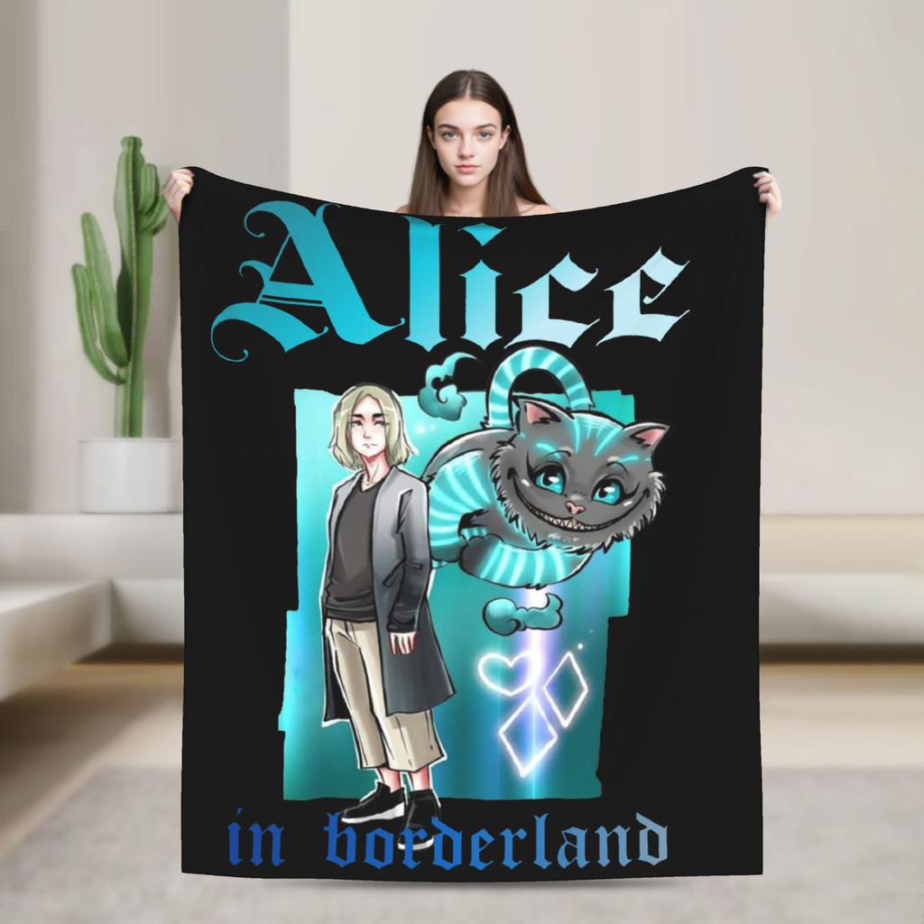 TV Alice In Borderlande Chishiya Blanket Cover Flannel Throw Blanket Summer Air Conditioning Personalised Soft Warm Bedspreads