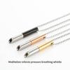 Meditation Breathing Stress-relieving Whistle Anxiety Stainless Steel Pendant Necklace
