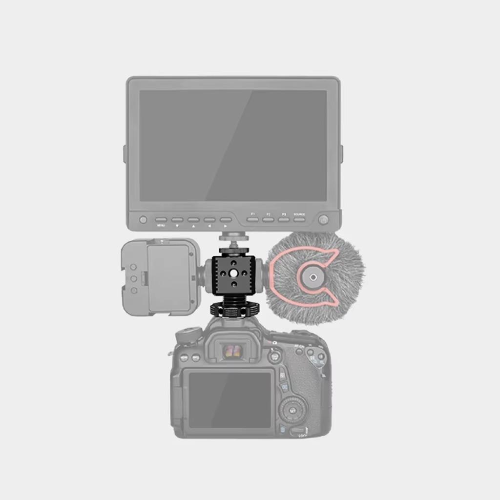 Multi-head Cold Shoe Extension Mount Adapter Monitor Holder Studio Flash Light Stand 1/4 3/8 Screw Hole For Nikon Canon Sony Slr