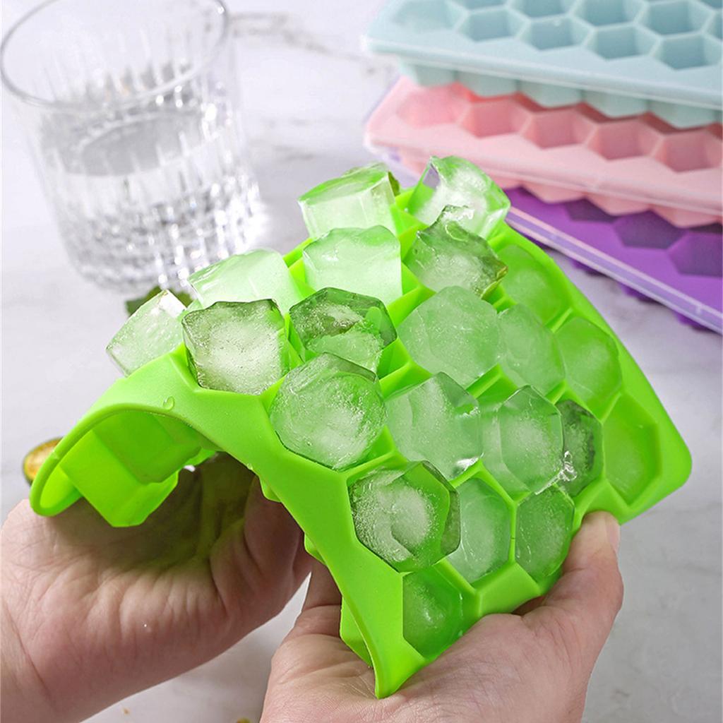 33 Grid Ices Cube Tray with Lid Easily Release Ices Cube Molds Food Grade Silicone Ices Maker Mold Easily Clean