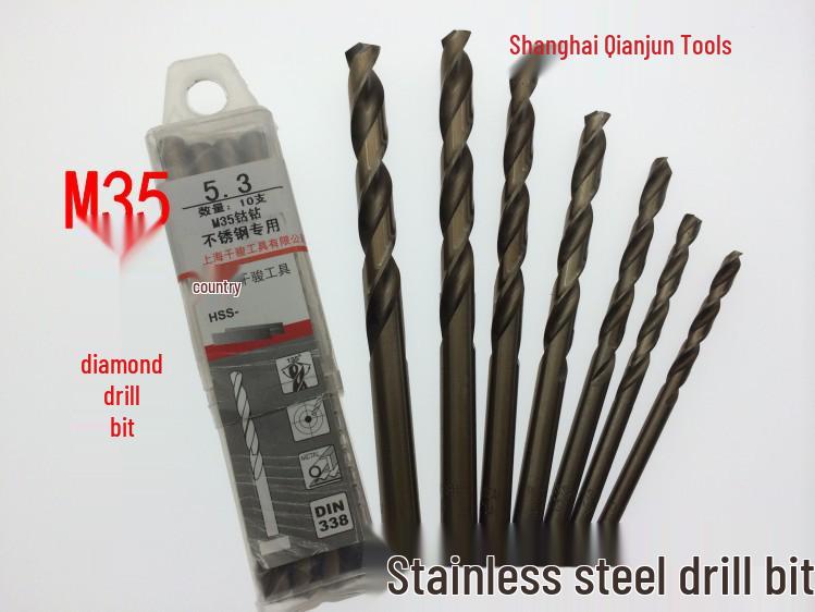 M35 Cobalt Twist Drill Bit: Straight Shank for Stainless Steel