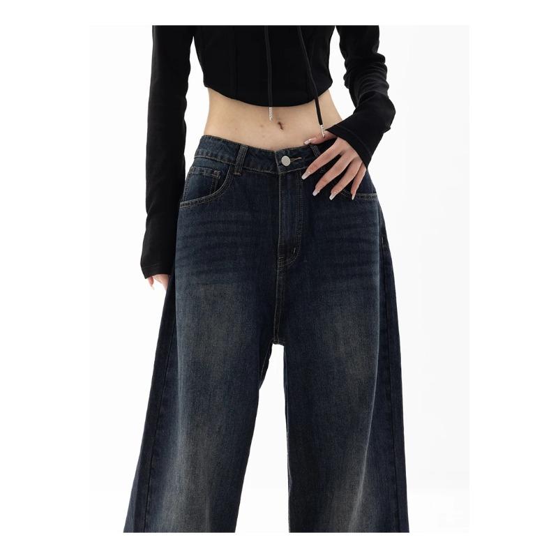 Y2K Vintage High Waist Harajuku Loose Jeans Pants Korean Fashion Women's Grunge Wide Leg Oversized Denim Trouser Female Clothes