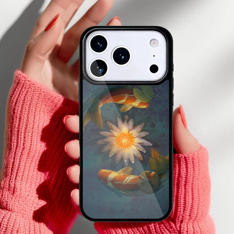 Koi Carp Fish Yin Yang Phone Case for iPhone 17 16 15 14 13 Pro Max Back Cover for 12 11 Pro Coque