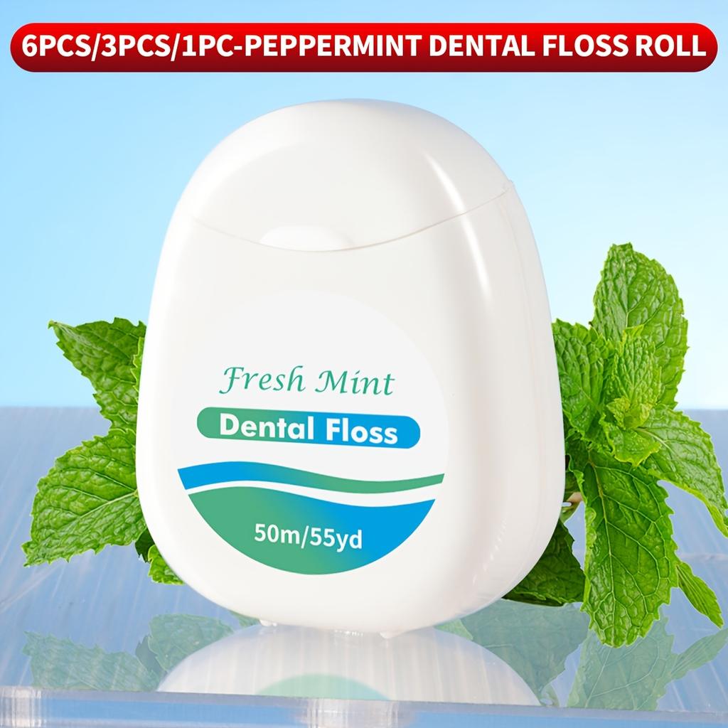 Mint Dental Floss Roll - Tool for Cleaning Between Teeth