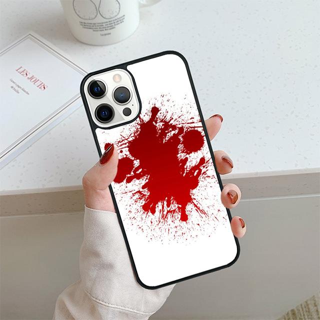 

HALLOWEEN BLOODY SPLATTER Phone Case For iPhone 17 Air 14 15 16 13 12 Cover For Apple Pro Max 6S Plus Coque iPhone 14pro max