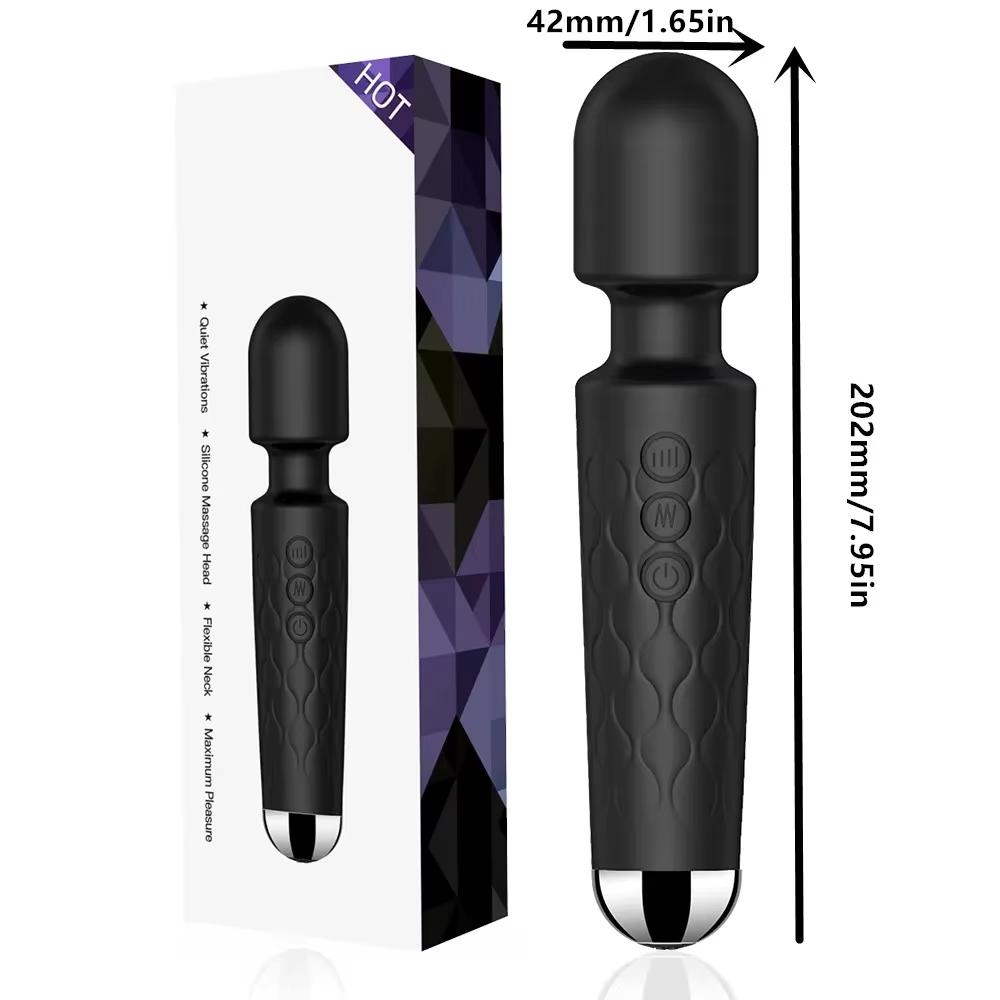 Powerful Wand Massager Adult Sex Toy Wholesale Strong Vibration Full Body USB Rechargeable Electric Massager for Women Couples