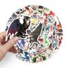 50 Dragon Doodle Personality Cartoon Cool Animal Trend DIY Skateboard Mobile Suitcase Stickers Waterproof