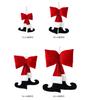 Christmas Bow Ornaments, Fun Red Velvet Christmas Leg Bow Pendant, Xmas Tree Hanging Ornaments, Christmas Tree Top Decoration