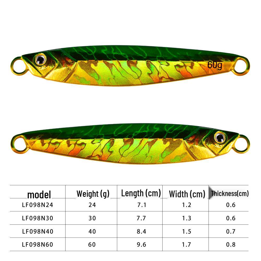 Luminous Long Cast Sinking Iron Plate Pencil Fish Metal Lure - New Bionic Artificial Bait Model