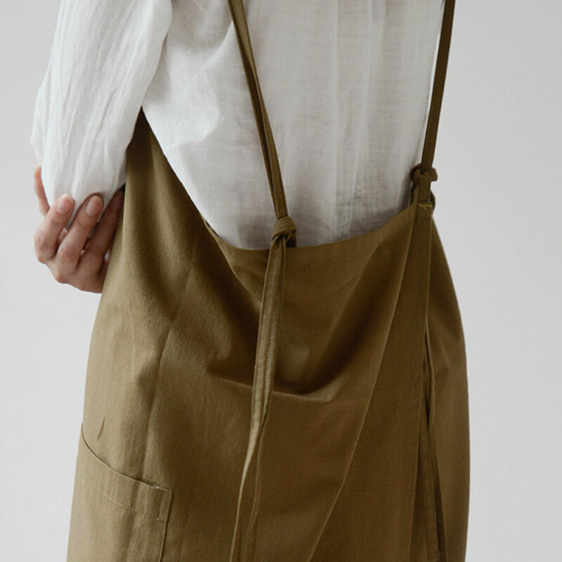 Luna Header Pure Cotton Long Waterproof Apron Ivory ivory