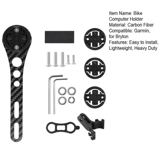 Držák na cyklopočítač z uhlíkových vláken Lehký Univerzální MTB Horský Silniční Kolo Řídítka Držák na Počítač Akční Kameru Světlo Cyklistické Příslušenství