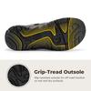 Fitville Wide Width Mens Sandal Shoes Closed-Toe Trekking Water Sandal Shoes With Arch Support For Swollen Feet Anti-Skid Summertime Shoes