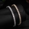 ZAKOL Silver Color 5mm Square Zircon Tennis Bracelet for Women Dazzling Crystal Hand Chain Wedding Gift Fashion Jewelry