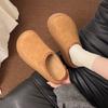 Muffin Thick-soled Heightening Boken Shoes Bag Head Half Slippers Women's 2025 Autumn New Wear One-pedal Boken Slippers