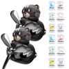 KUKII Pilot Bear Car Air Freshener - Rotating Propeller Vent Diffuser with Essential Oil Tablets, Aviation Design, With 6 Fragrance refill