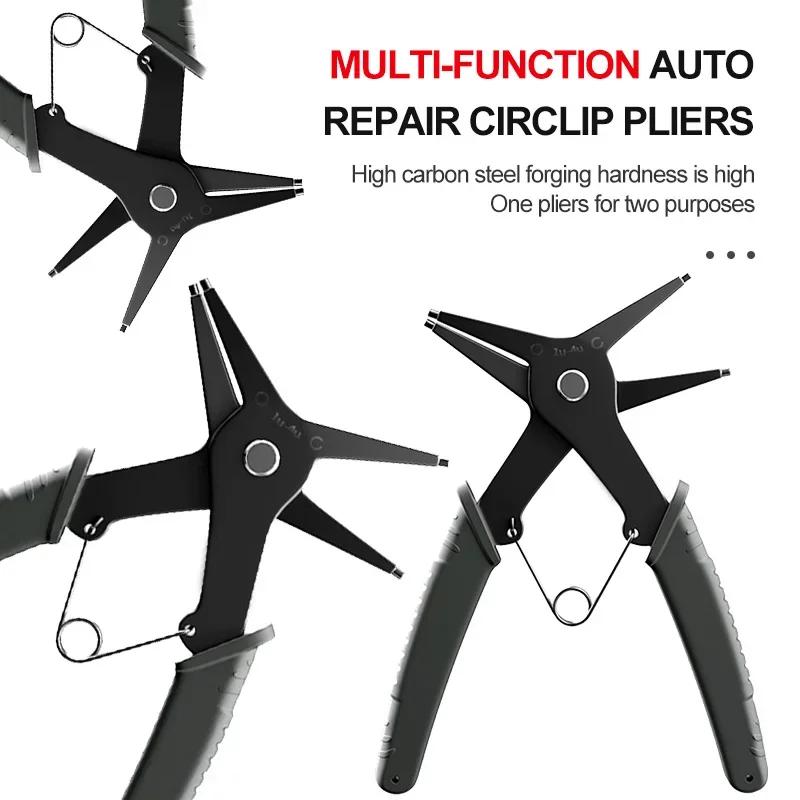 2 In 1 Multifunctional Snap Ring Pliers for Internal External Card Retaining Pincer Professional Hand Tool Hardware Repair Tool