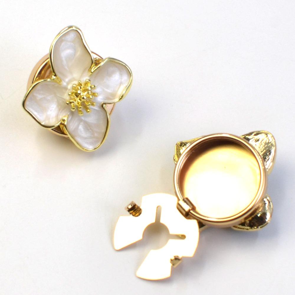 

Flower Enamel Flower Cufflinks DIY Sewing-free Cufflinks Shirt Button Clip Enamel Sewing Accessories Decorative Buttons