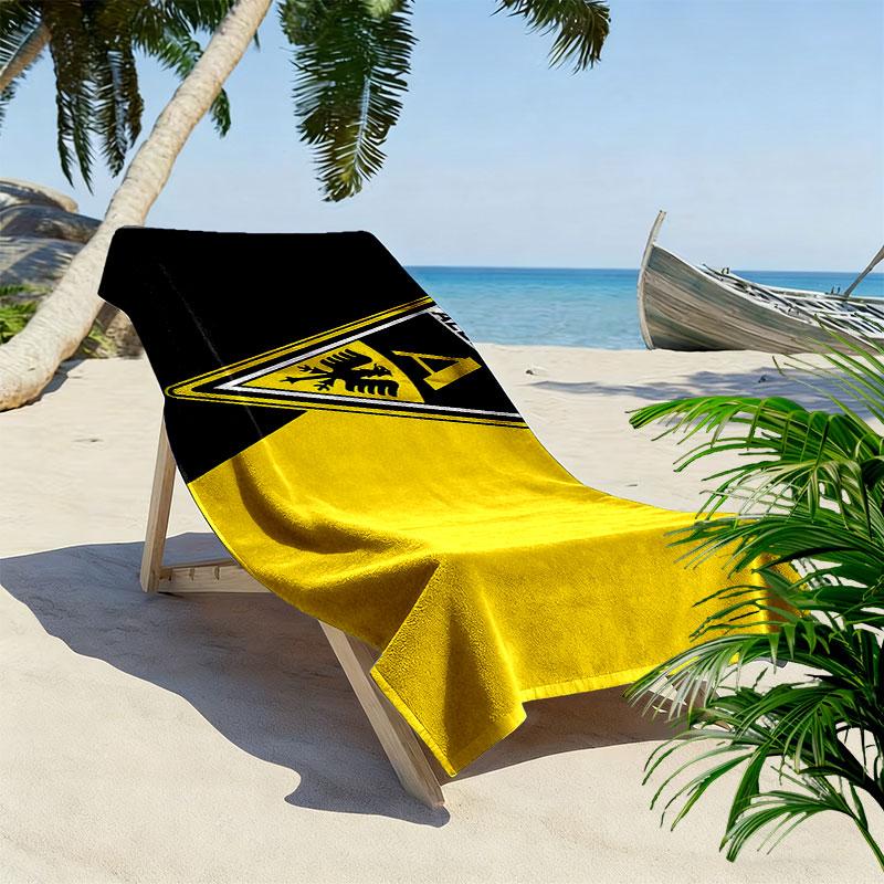 Ręcznik Plażowy z Nadrukiem Alemannia Aachen, Duży Miękki Szybkoschnący Ręcznik na Plażę Kemping Pływanie