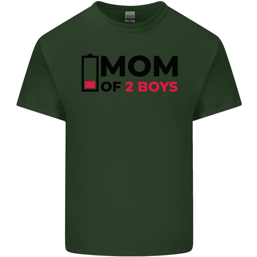 Mom of Two Boys Funny Mothers Day Unisexs Light Cotton TShirt