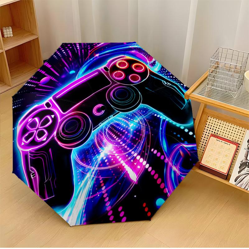 

Game controller 4 Printed umbrella windproof folding umbrella portable sun and rain umbrella suitable for gifting