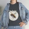 US Adults - Save the Bees - Awareness T Shirt - Unisex Heavy Cotton Tee
