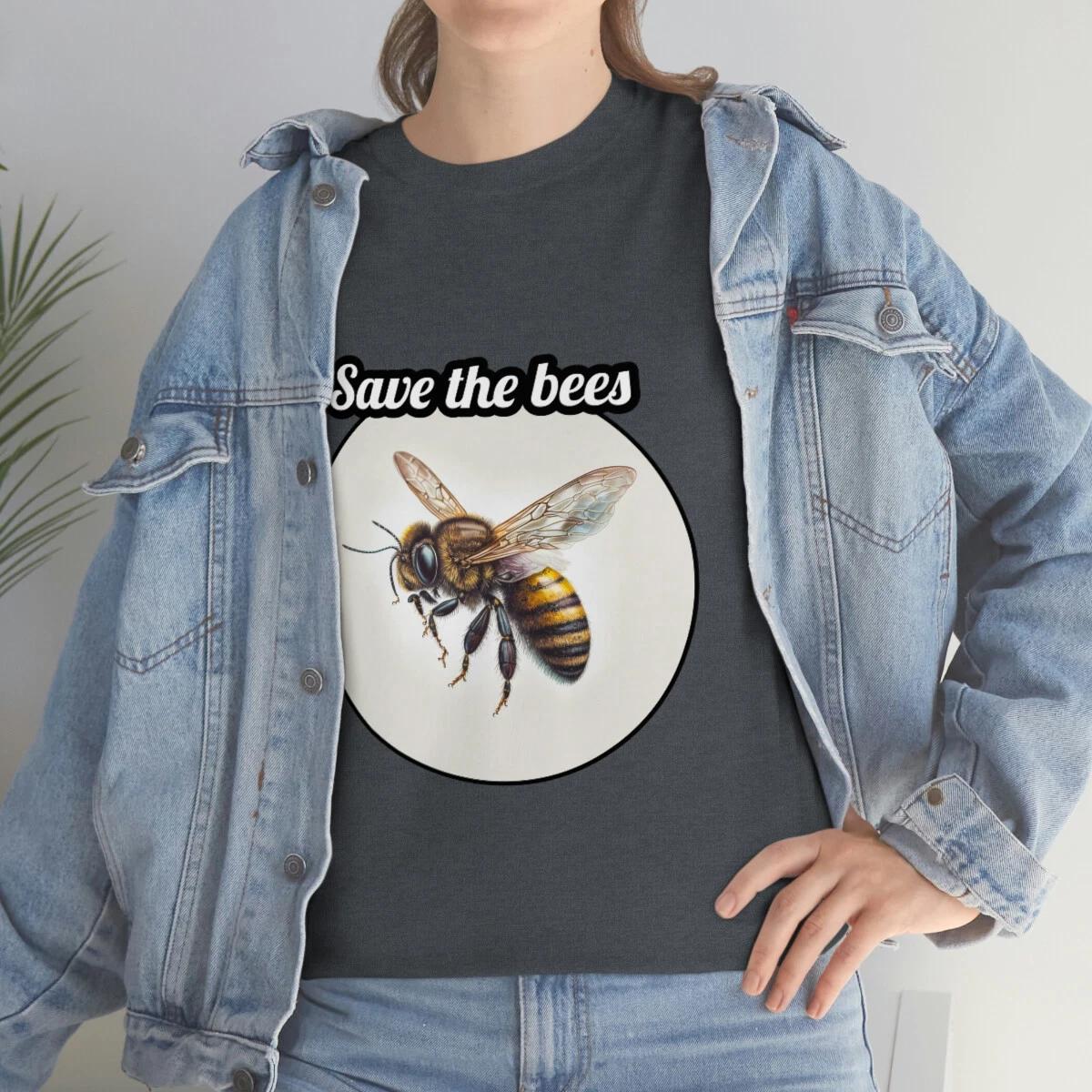 US Adults - Save the bees - awareness t shirt - Unisex Heavy Cotton Tee 3XL