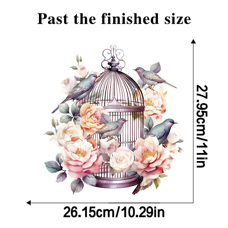 

7 стилей Креативные наклейки на стену в виде птичьей клетки Шкафы для ванной Крышки для унитаза Ремонт Украшения Водонепроницаемые наклейки 30x30CM