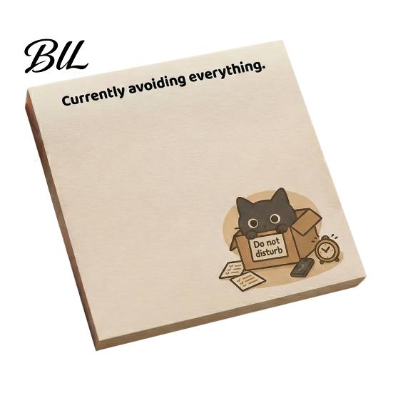 Cat Memo Pads Cartoon Self-Stick Note 50 Sheets/Pad Self-adhesive Pad Super Sticking Power Post Stickies Office School Supplies