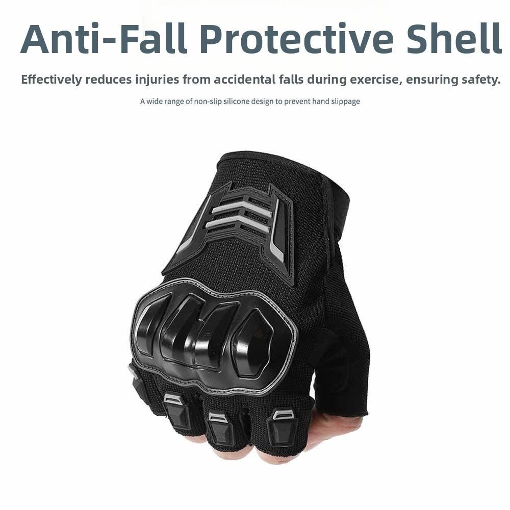 Wear Resistant Half Finger Gloves Anti-Slip Bicycle Gloves Motorcycle Gloves  Outdoor Cycling