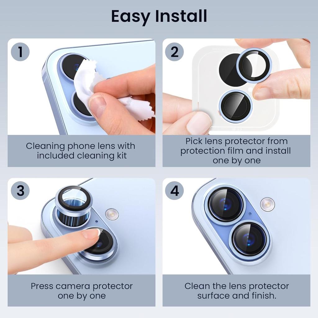 Camera Lens Protector Cover For For Iphone Air 17 Pro Max 16E 16 1 Plus 14 13 Mini For Iphone17 For Iphoneair Protection Phone Accessories