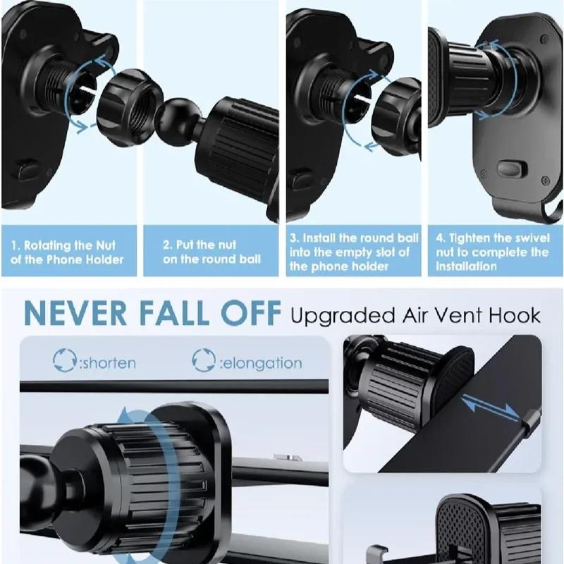 Car Phone Holder Air Vent Clip Mount Mobile Phone Holder for Volvo Rdesign XC60 XC40 V60 V40 EX30 XC90 S60 V50 S90 Accessories