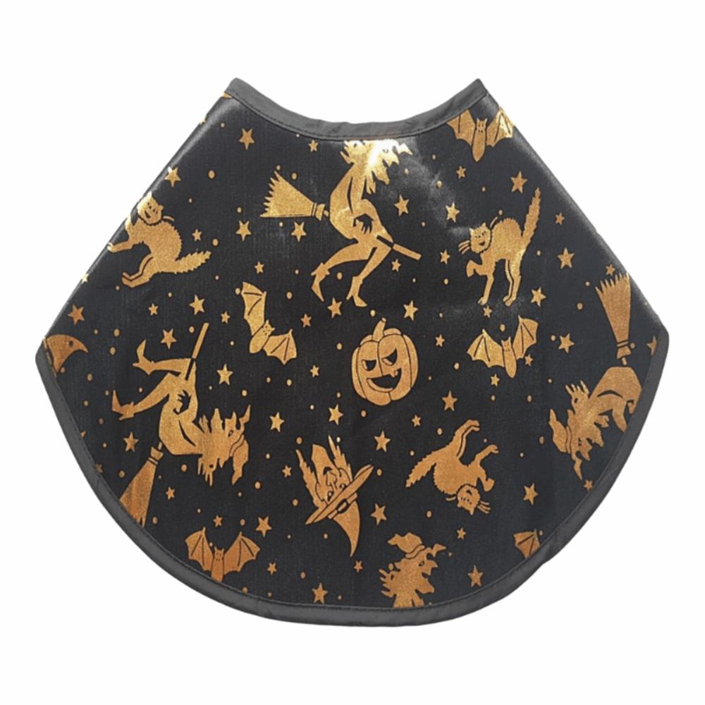 Black Gold Wizard Hat Cape Set Halloween Cat Dog Suit New Pet Cosplay Costume  Party Accessories