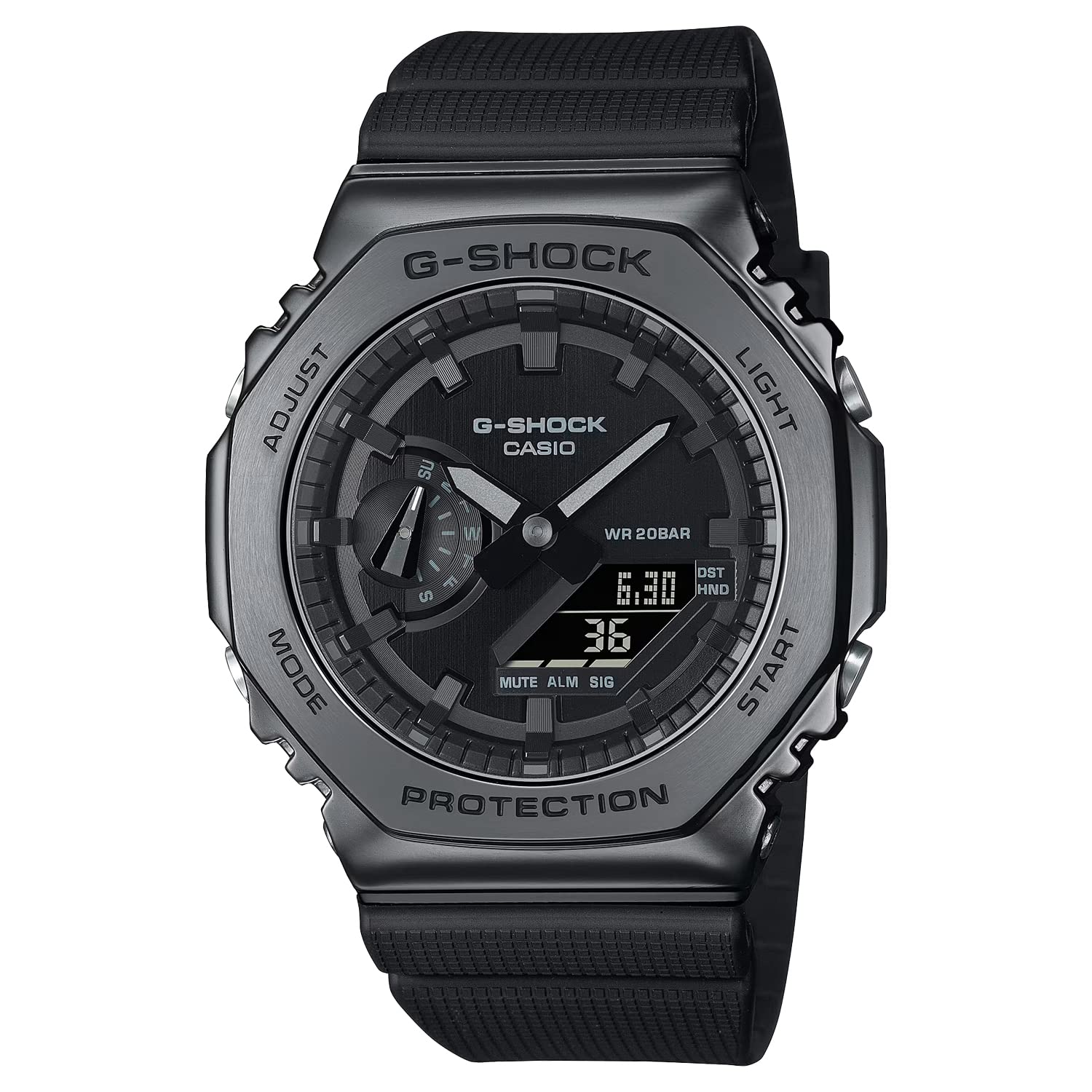 

[Casio] CASIO G-SHOCK GM-2100BB-1A Мужские Ana-Digi Часы с металлическим покрытием, черные, модель Overseas [Товар]