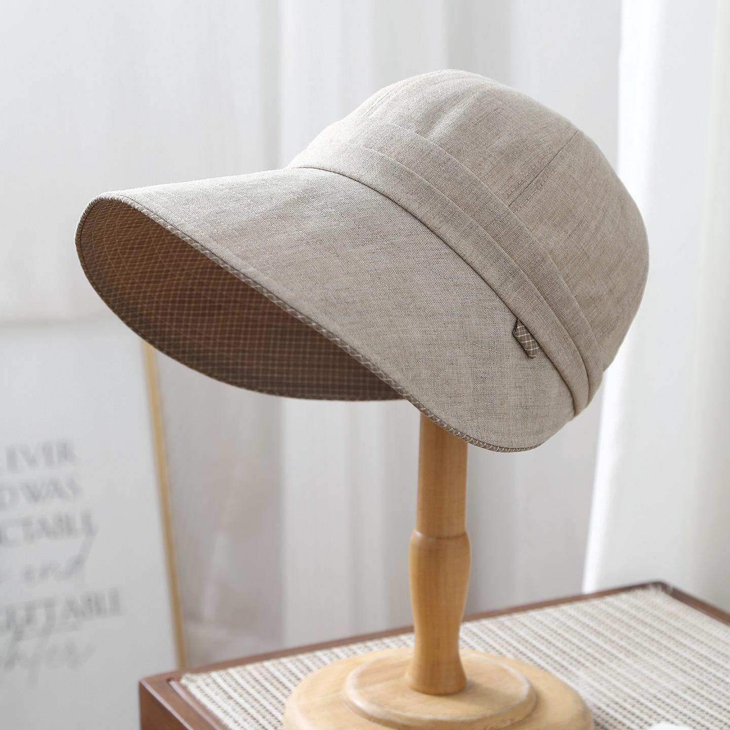 

Wide-brimmed baseball cap in solid color,, suitable spring, summer, and autumn, versatile and stylish, adult 56-58cm хаки