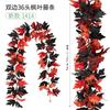 Fleur Artificielle Simulation Feuille d'Érable Vigne Européenne et Américaine Saison de la Récolte Enroulement Vigne de Simulation Décoration Extérieure Feuille d'Érable de Simulation