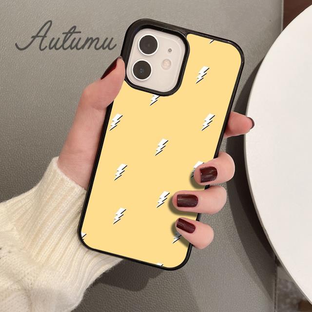 Shadowed Lightning Bolt Phone Case for iPhone 11 12 13 14 Pro Max mini XR XS SE 2020 7 8 Plus Samsung Galaxy S21 S22 shell