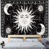 India Sun Moon Mandala Tapestry Wall Hanging Tarot Wall Tapestry Wall Carpet Psychedelic Tapiz Witchcraft Wall Cloth Tapestries