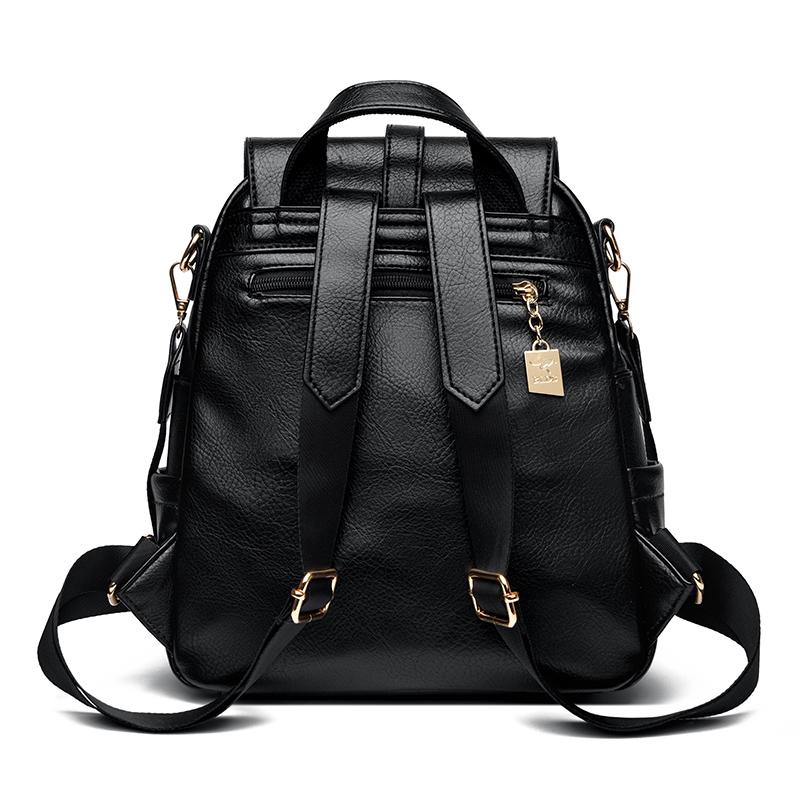 Large capacity leather backpack for women vintage bag school backpacks ladies travel backpack backpacks high-quality bags