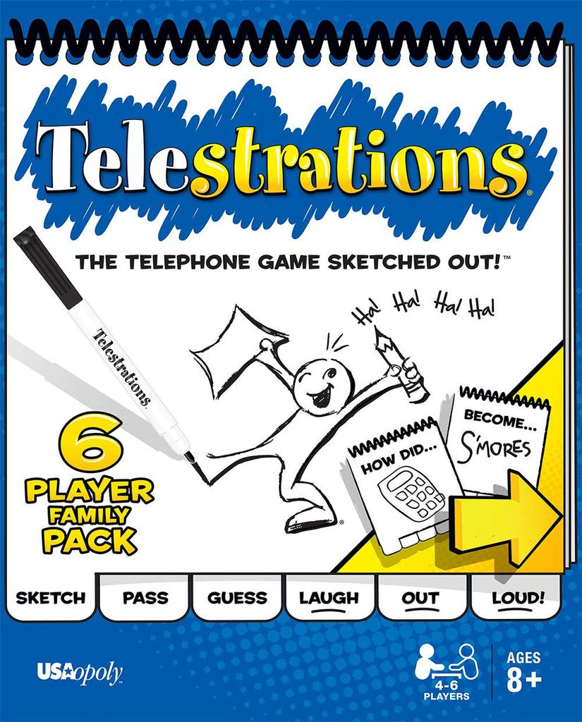Telestrations 6 Player Family Pack Board Game - [Used]